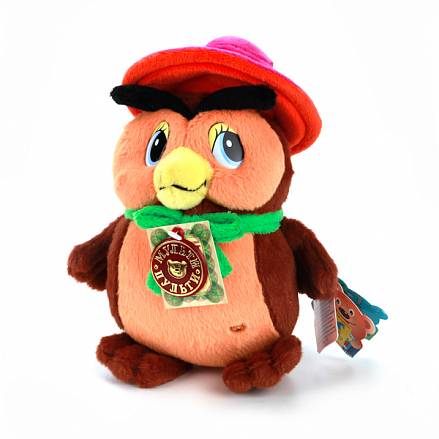 Мягкая игрушка - Сова из мультфильма Винни-Пух и все-все-все, озвученная, 20 см. 